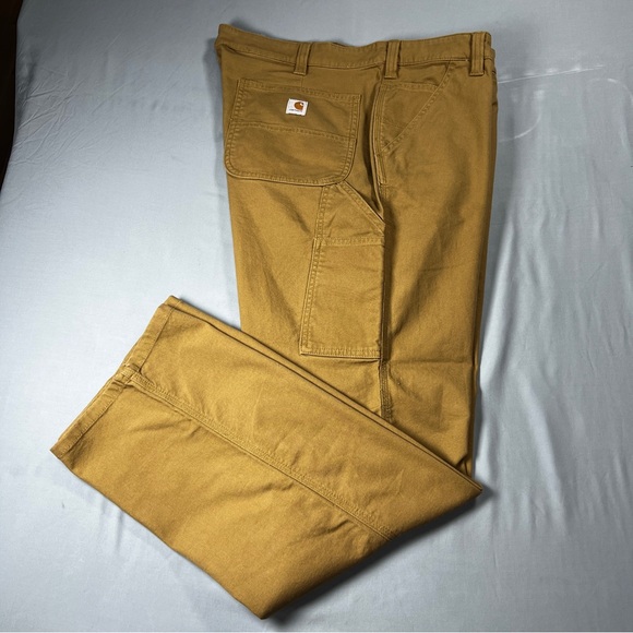 Carhartt Tan Chinos loose fit Durable Workwear Style sizeL for men - Picture 6 of 9